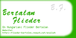 bertalan flieder business card